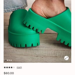 Jeffrey Campbell Bae Platform Mules in Green